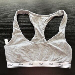 PINK Victoria's Secret Heather Gray Sports Bra